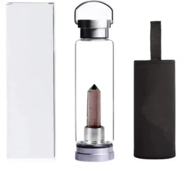 Energy Stone Water Bottle Glass Sports Water Cup Kettle - Bellarte Enchanté Energy Stone Water Bottle Glass Sports Water Cup Kettle